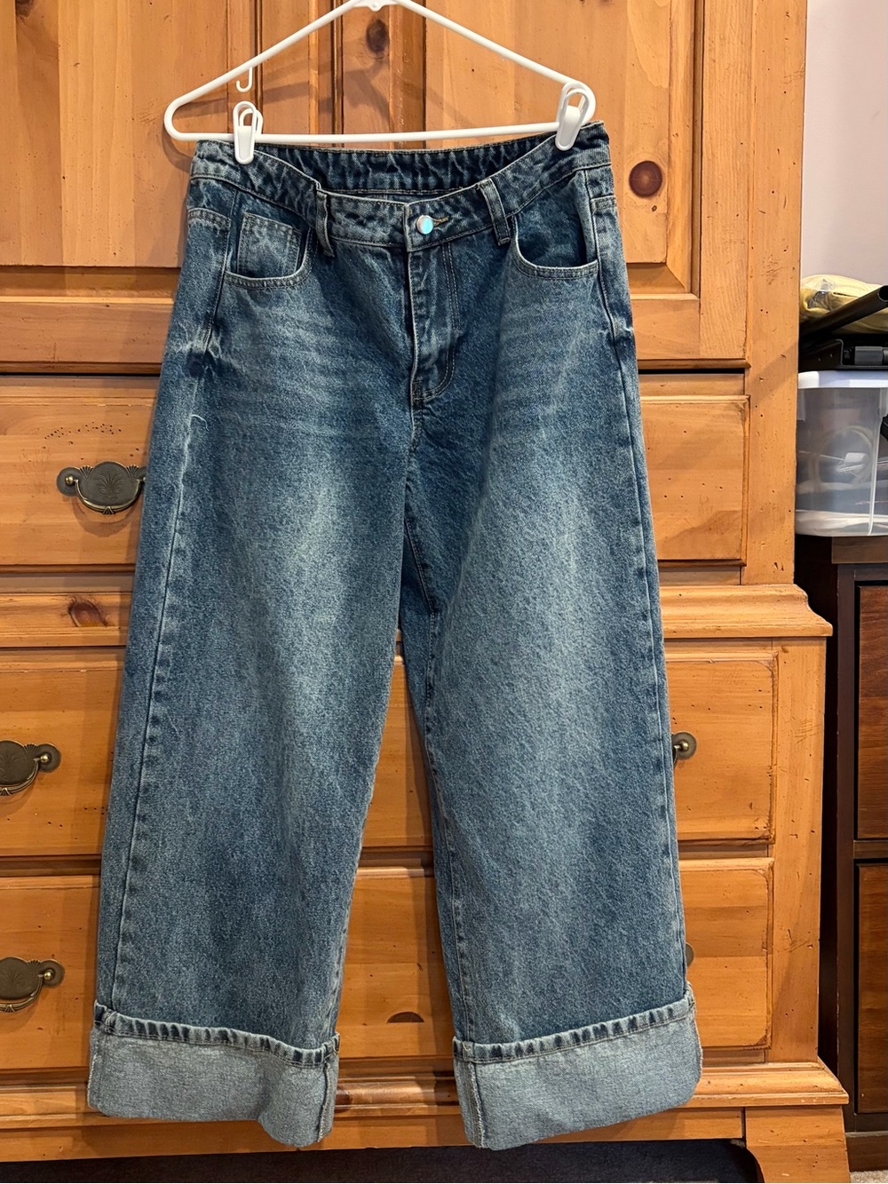 Classic Wide-Leg Woman’s Jeans - Blue Denim